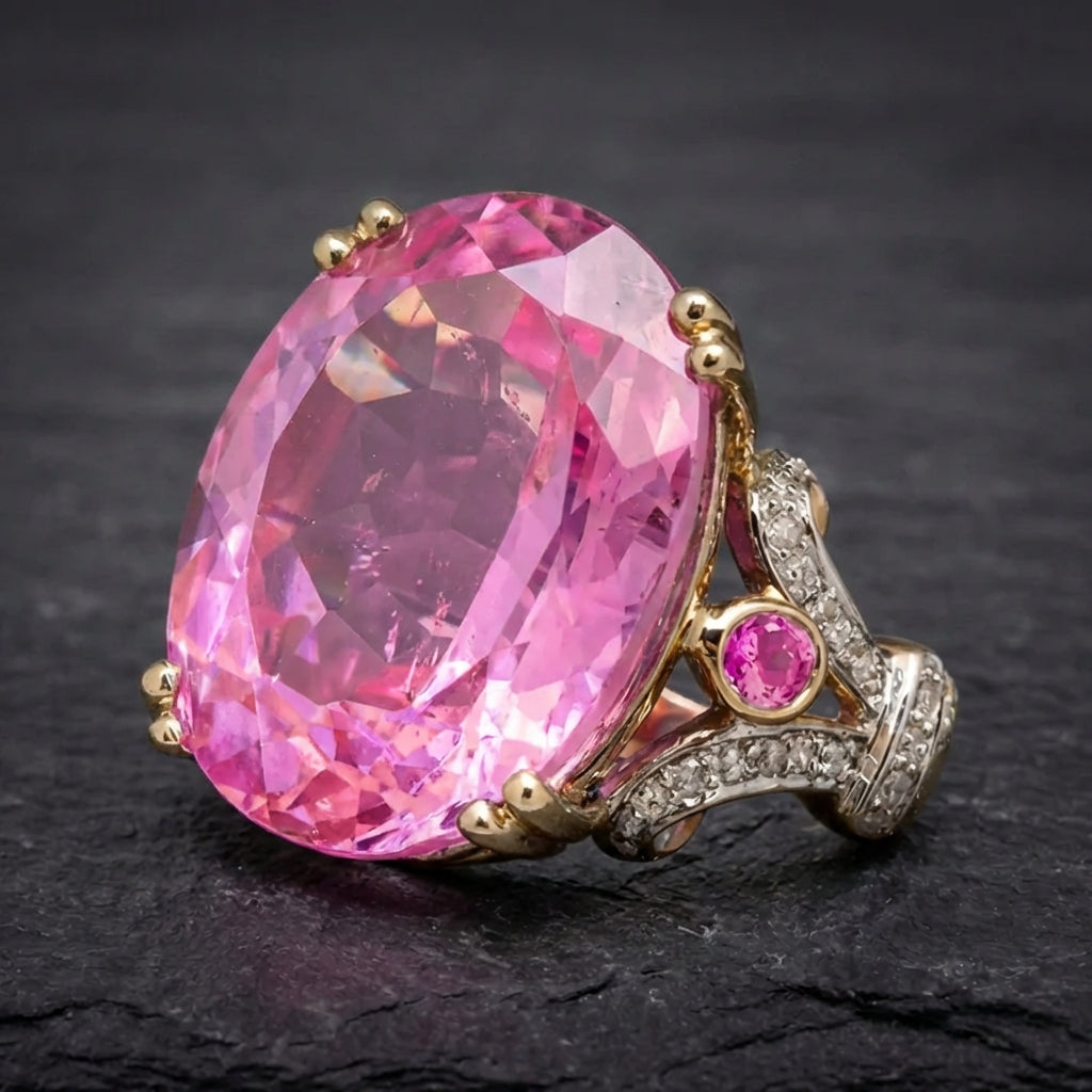 Elegant Pink Topaz Ring 02140879
