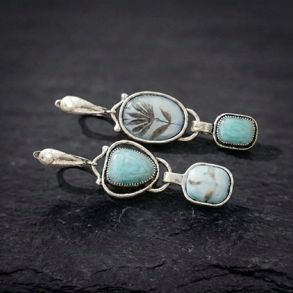 Vintage Turquoise Dangle Earrings 57746435