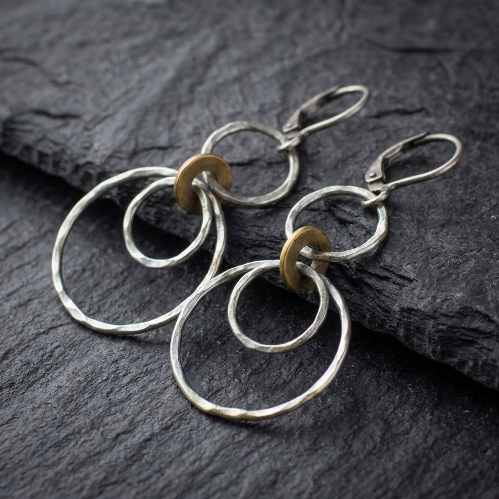 Vintage Silver Loop Earrings 79097334