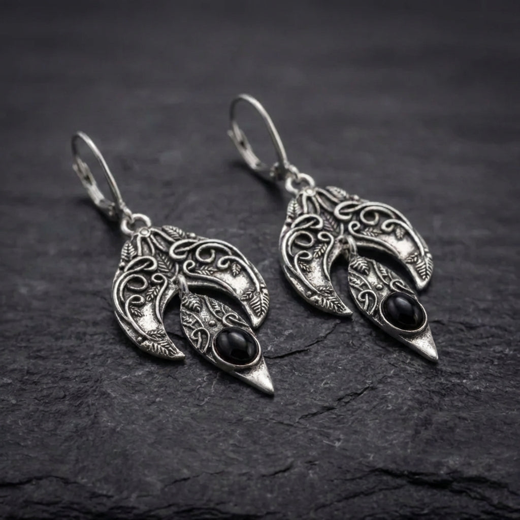 Vintage Silver Leaf Earrings 59097279