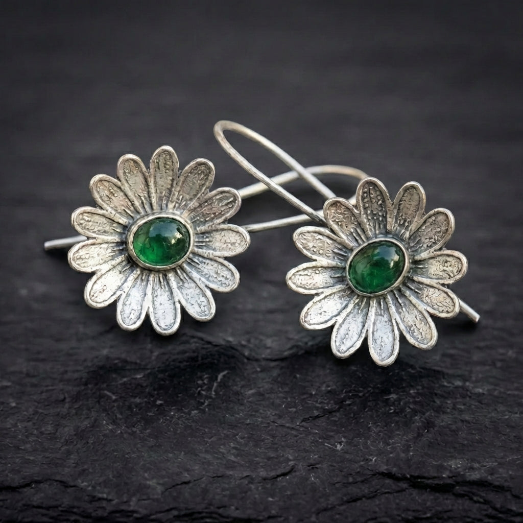 Vintage Daisy Green Earrings 78190205