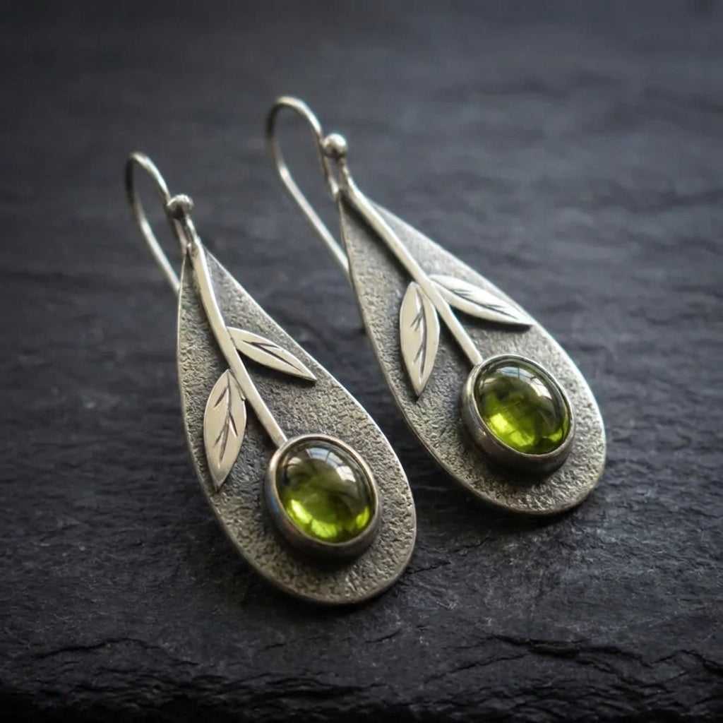 Vintage Olive Leaf Earrings 56132698
