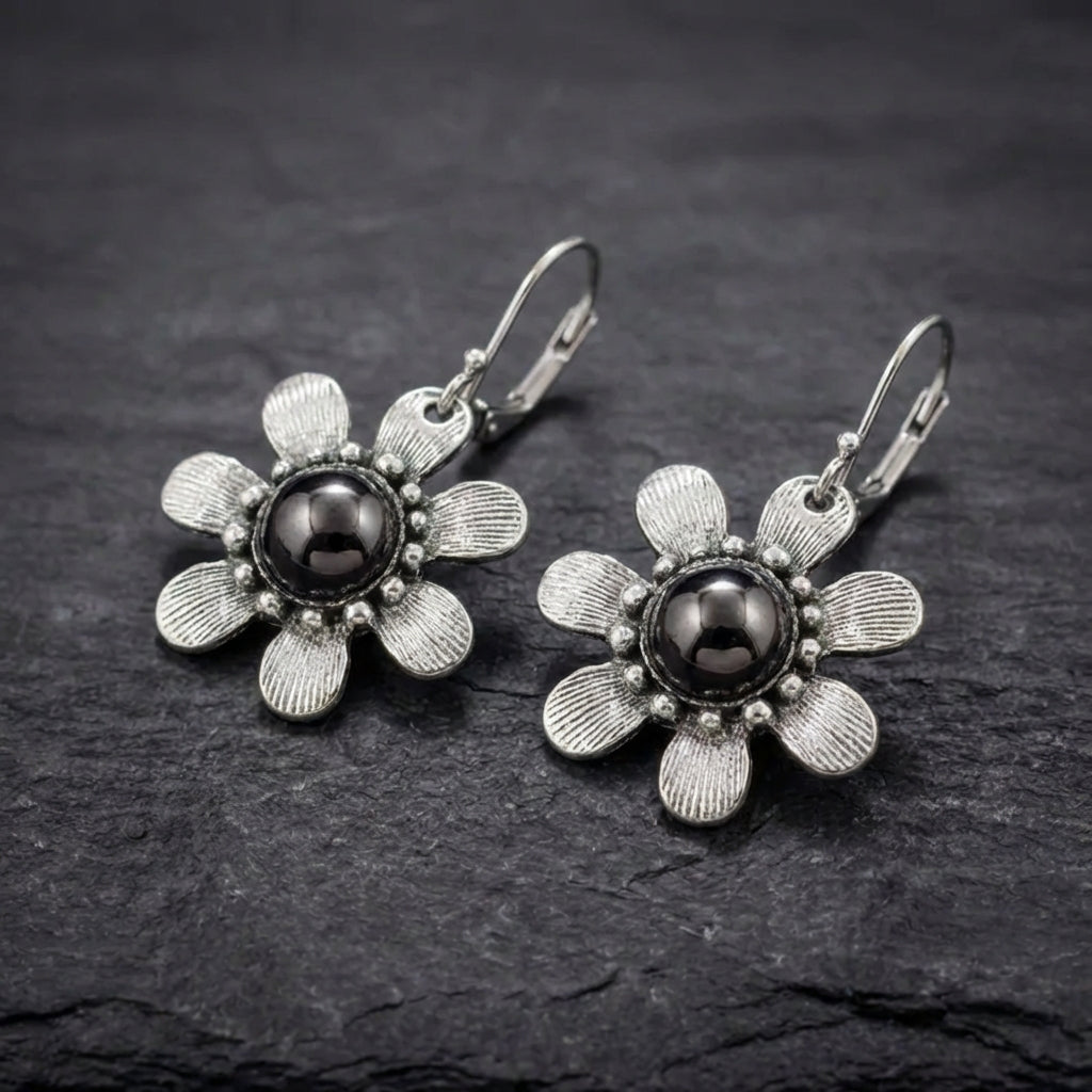 Vintage Flower Dangle Earrings 25211263