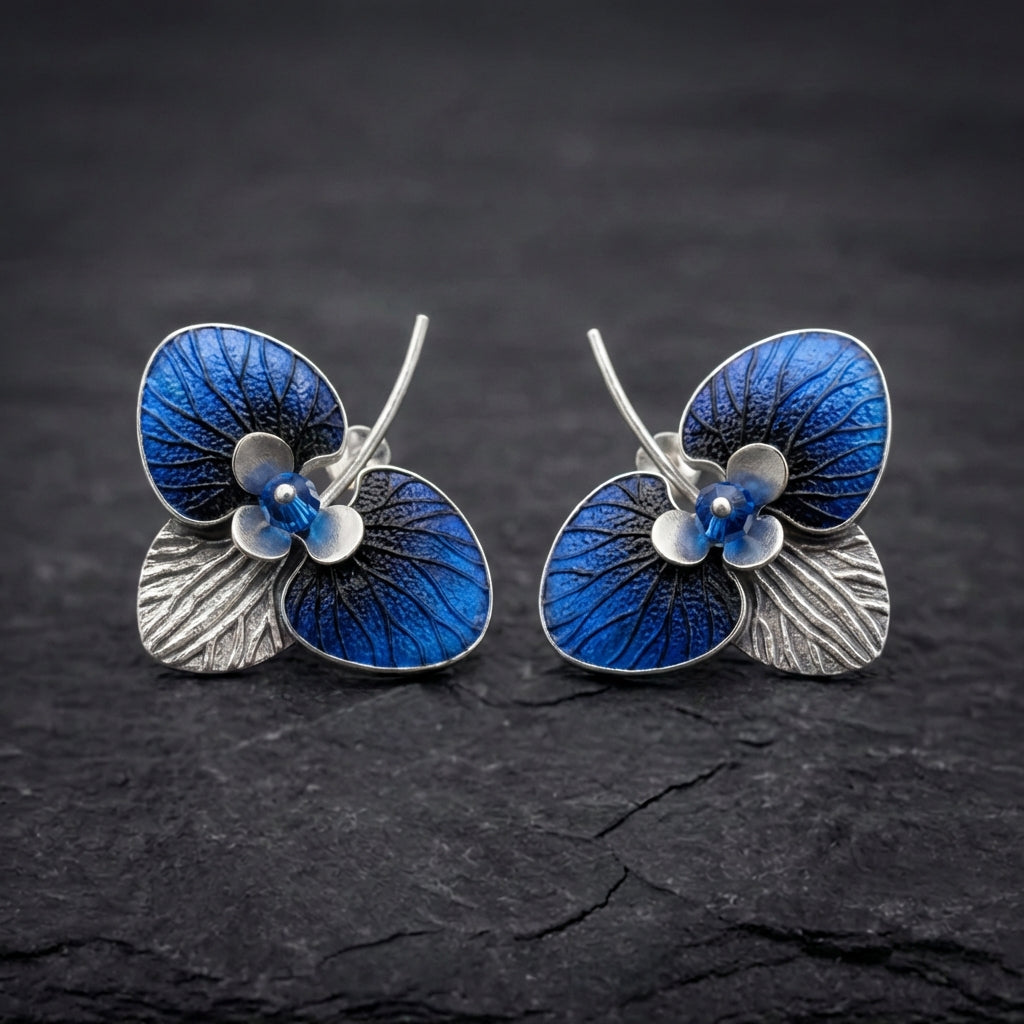 Elegant Blue Butterfly Earrings 45463867