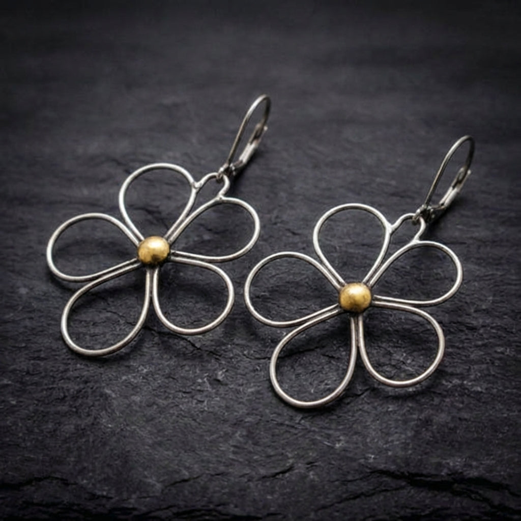 Elegant Flower Dangle Earrings 25417183