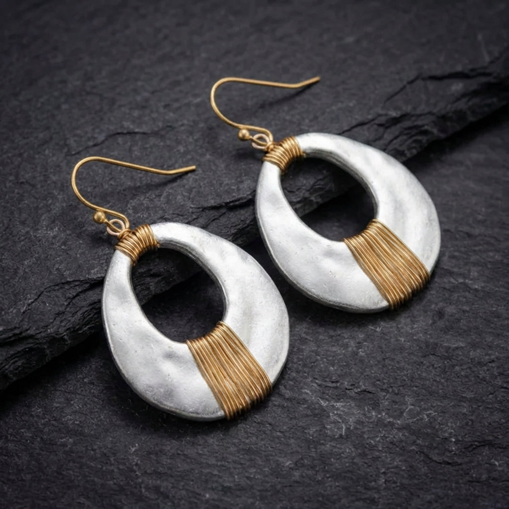 Minimalist White Copper Earrings 27156612