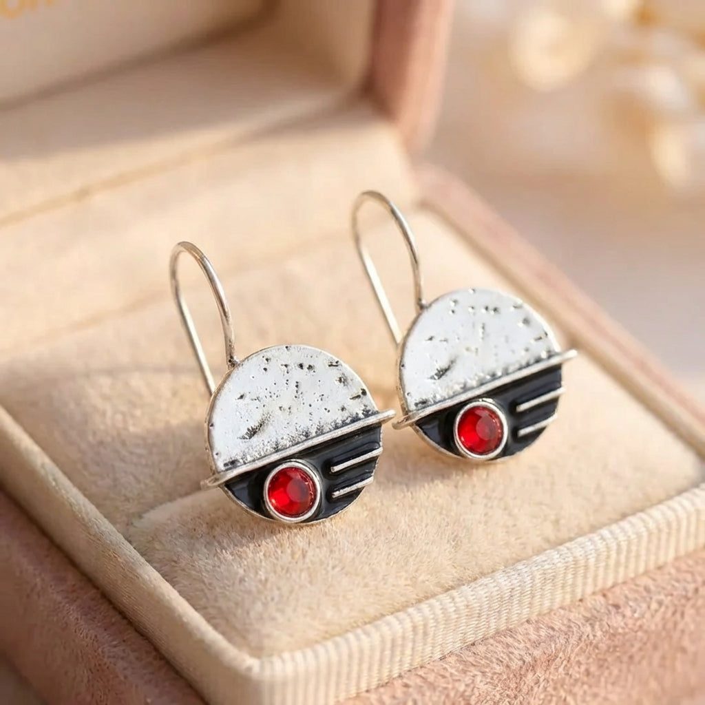 Vintage Red Stone Earrings