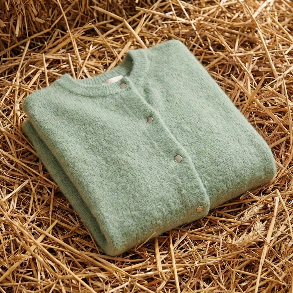 Cotton Cardigan with Gold Buttons