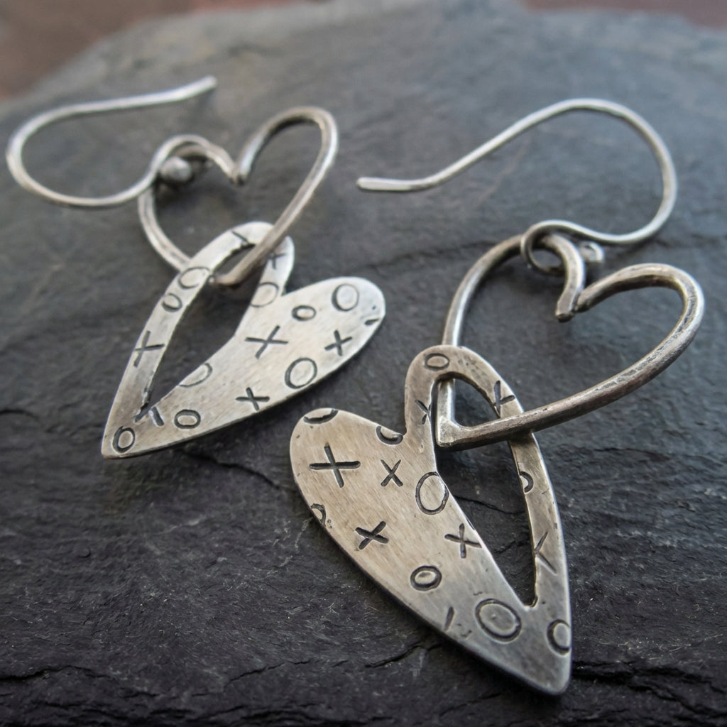Handmade Heart Dangle Earrings 58535216