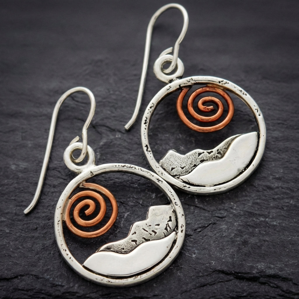 Handmade Sun Mountain Earrings 77329705