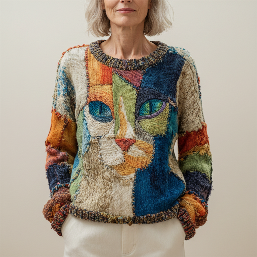 Anna's Handkitted Cat Sweater