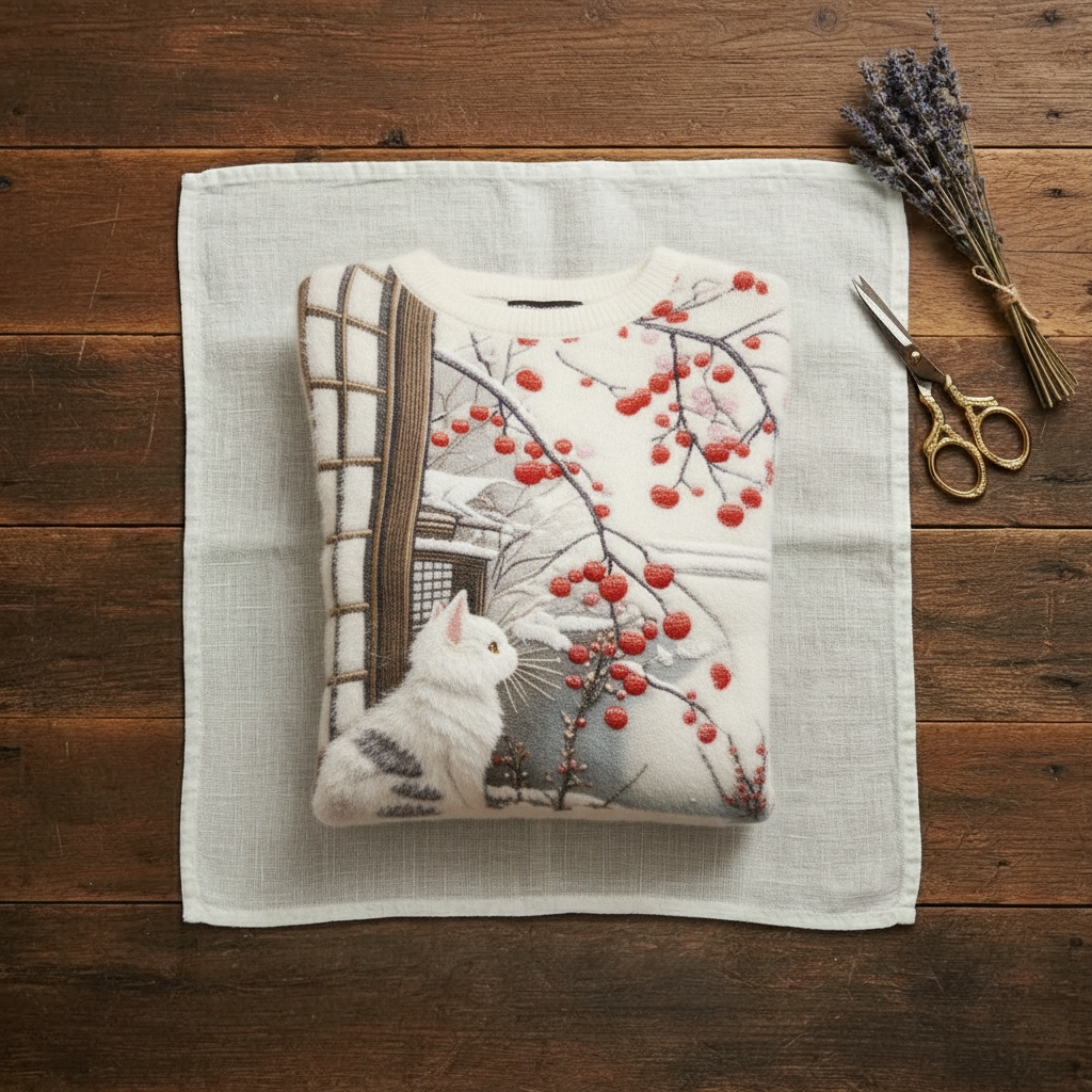 Anna's Handkitted Cat Sweater