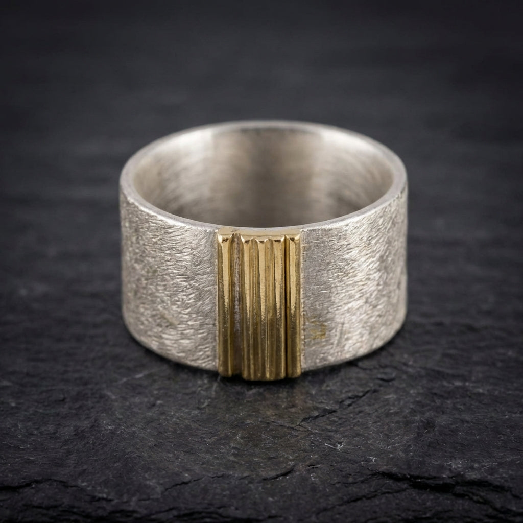 Minimalist Geometric Silver Ring 27173292