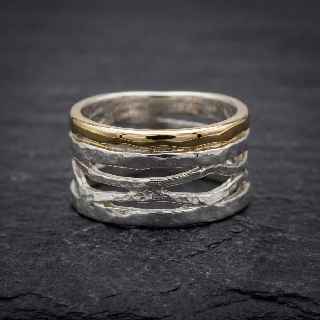 Minimalist Two Tone Ring 27154463