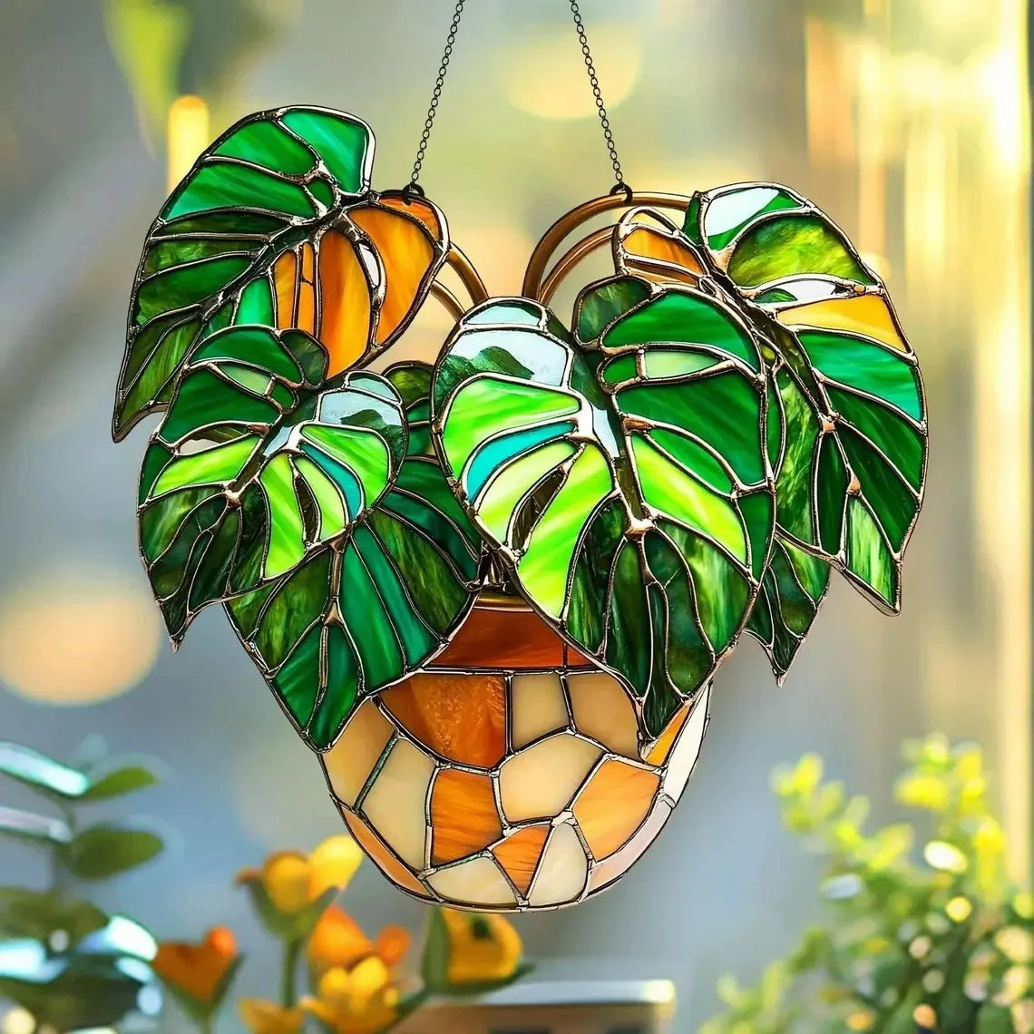 Monstera Leaf Planter Suncatcher