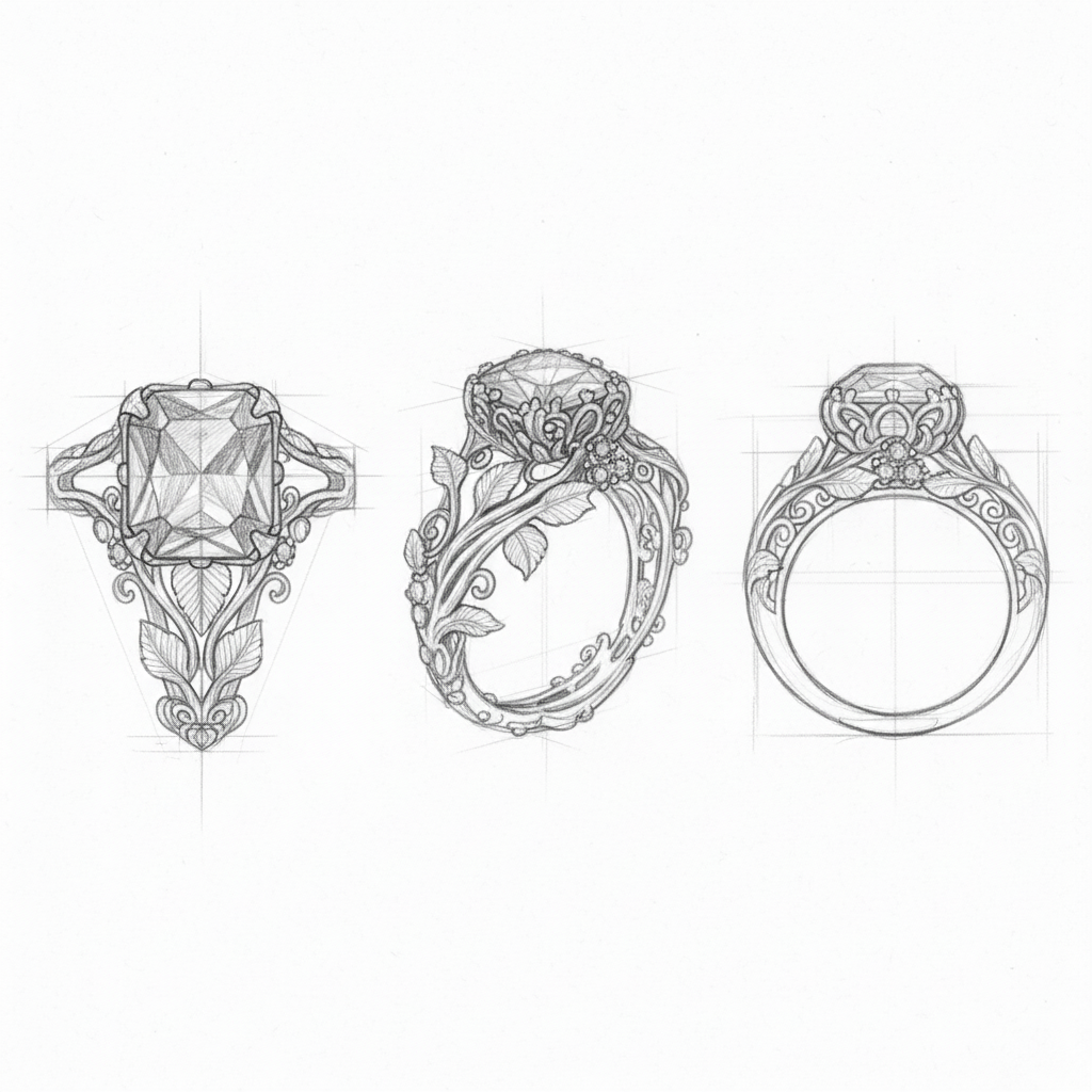 Nature Green Crystal Ring