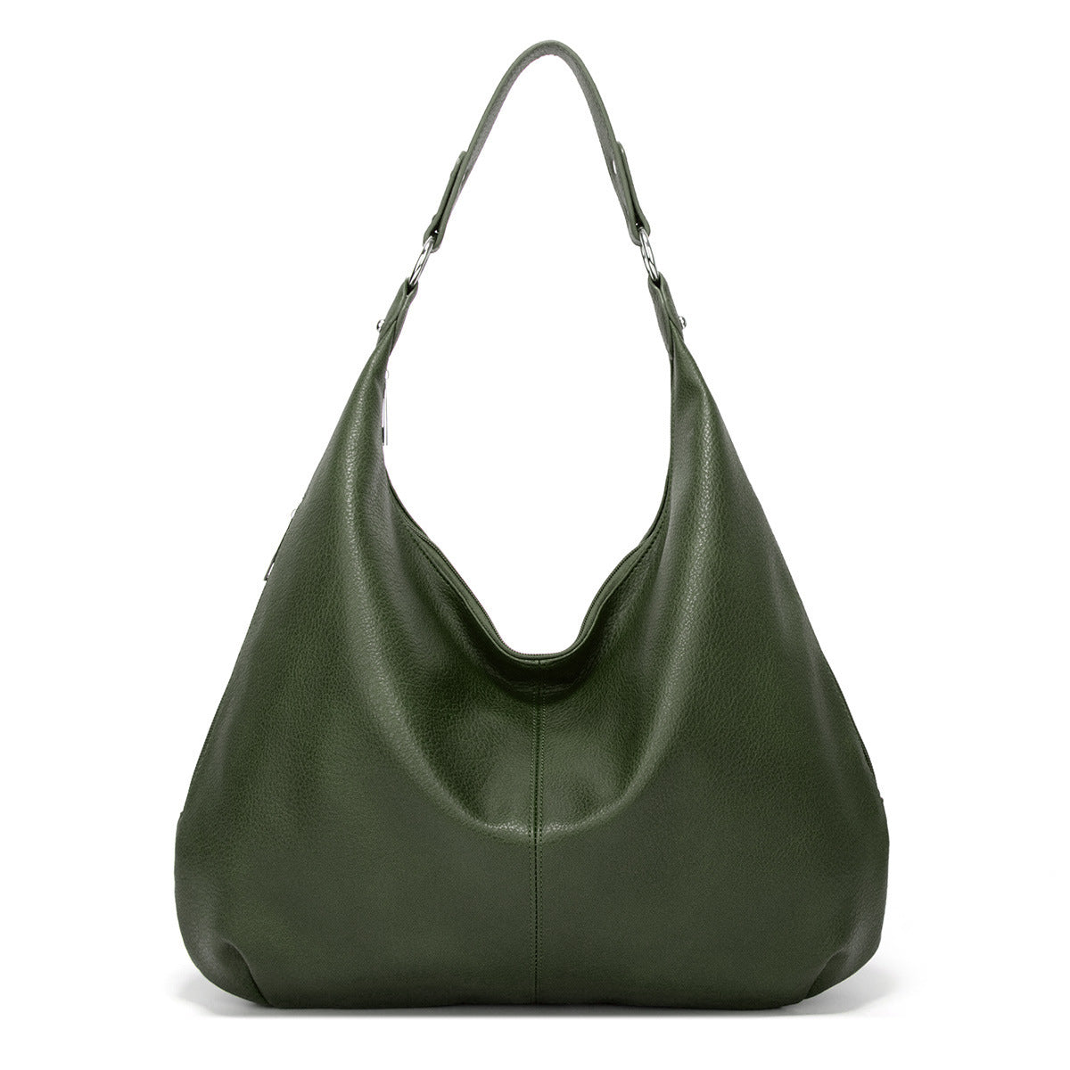 Oversized Pebbled Leather Hobo Bag – Casual Slouch Shoulder Handbag With Adjustable Strap
