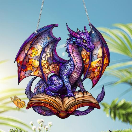 Purple Dragon Storybook Suncatcher