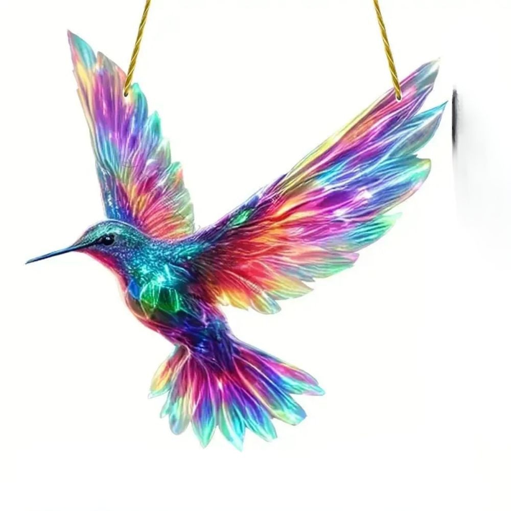 Rainbow Prism Hummingbird Suncatcher