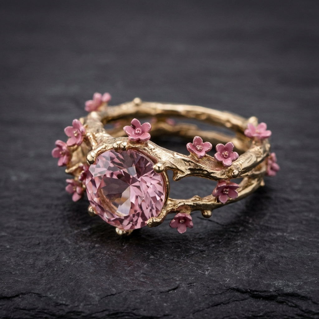 Romantic Flower Zircon Ring 24084059