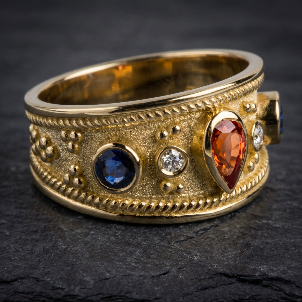 Statement Gold Gemstone Ring 62998704