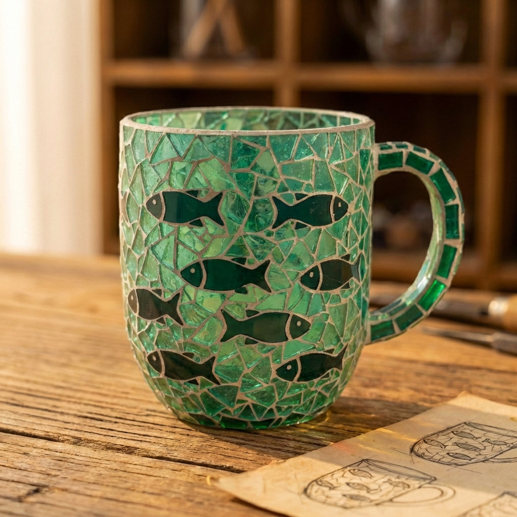 Underwater Fish Mosaic Mug