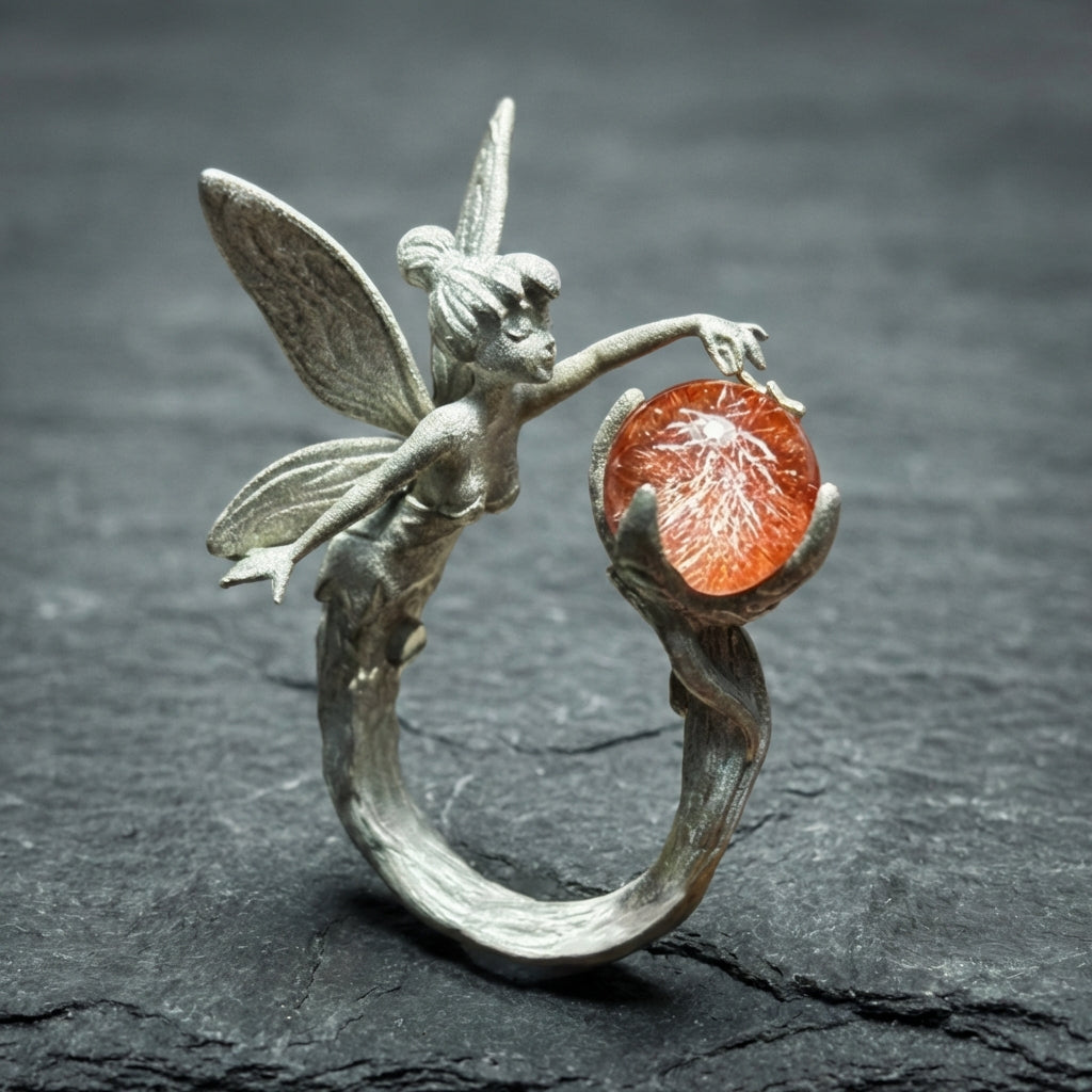 Vintage Angel Fairy Ring 03170528