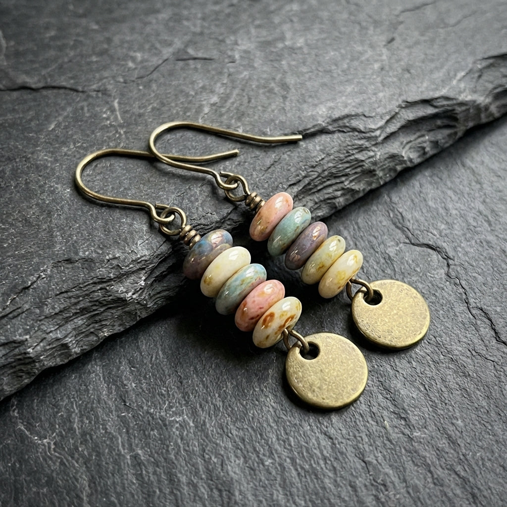 Vintage Beaded Dangle Earrings 47856670