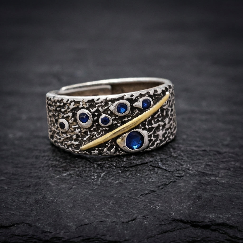 Vintage Blue Crystal Ring 44291381