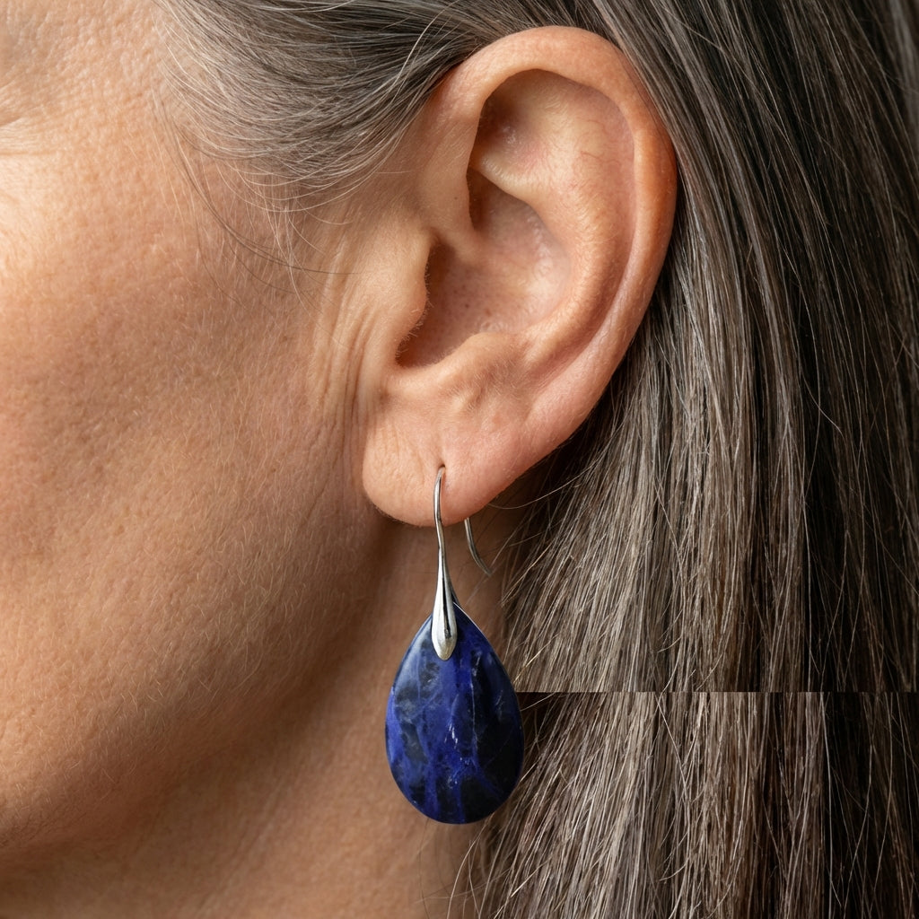 Vintage Blue Stone Earrings