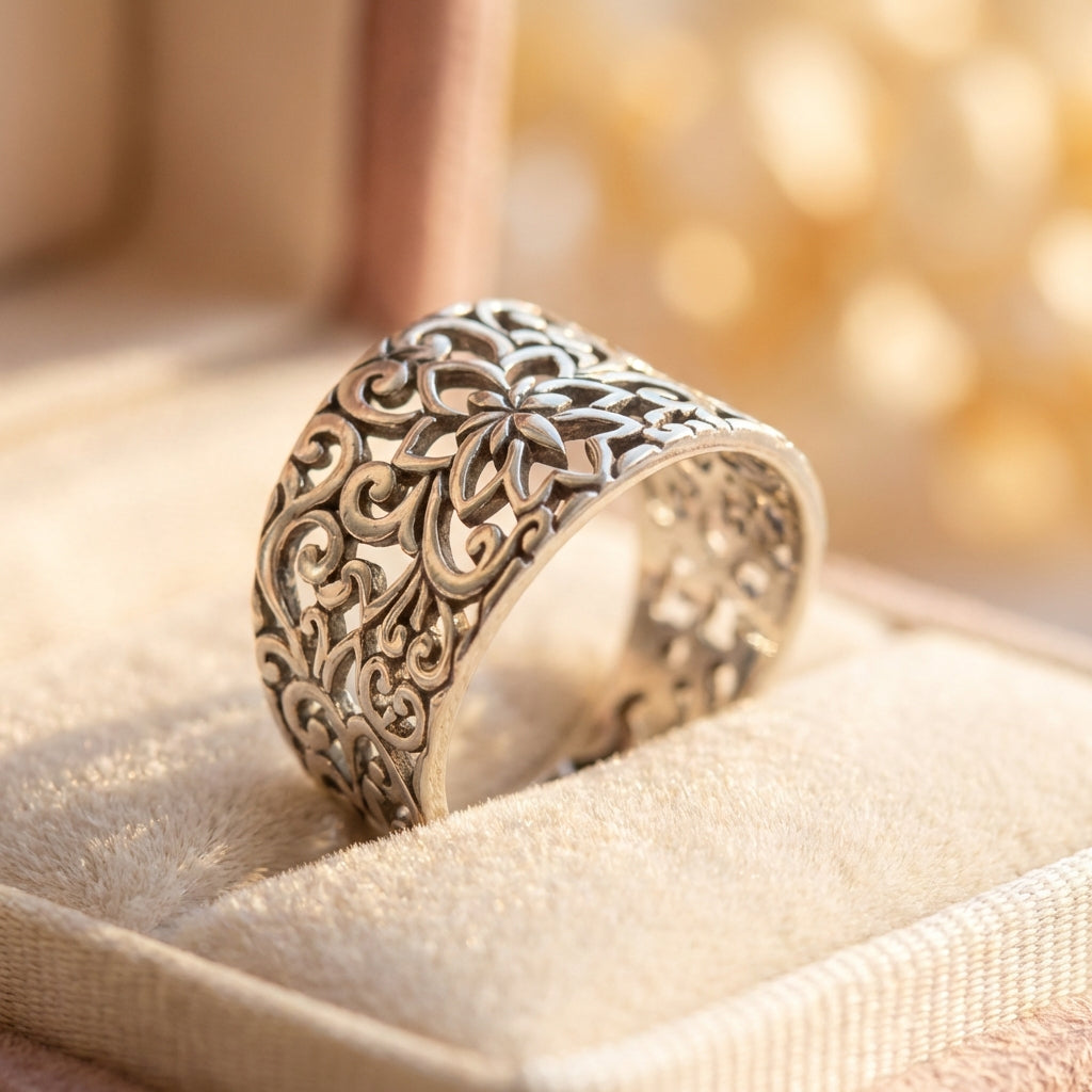 Vintage Bohemian Flower Ring