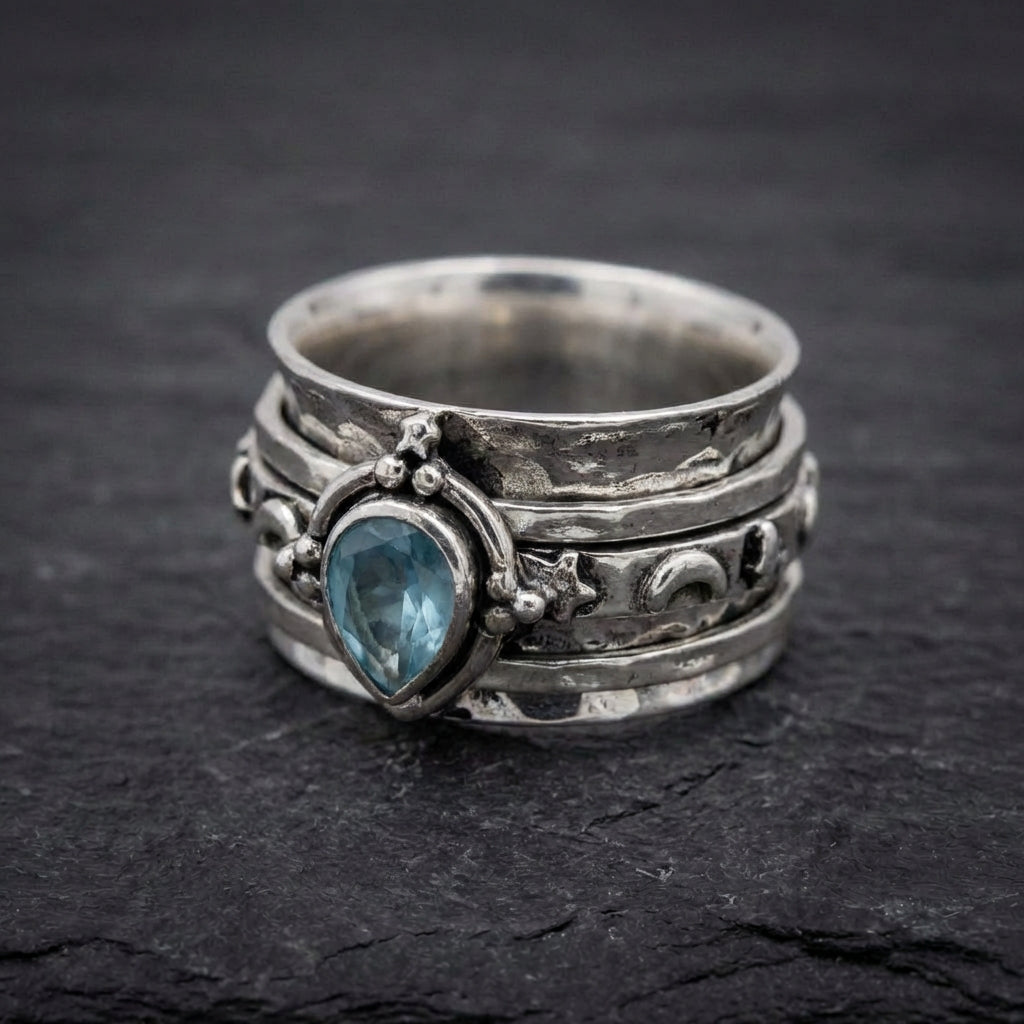 Vintage Bohemian Teardrop Ring 96426156