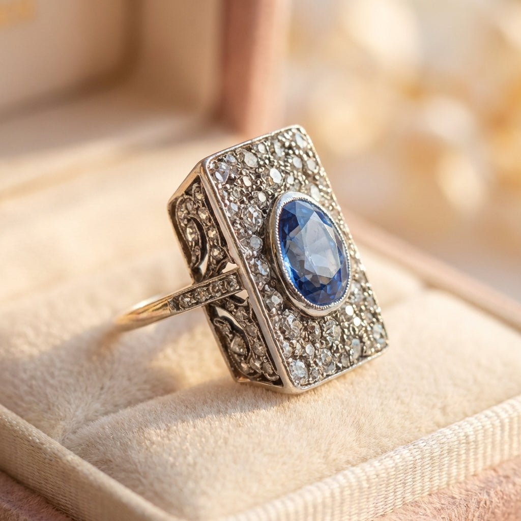 Vintage Bright Cut Gold Ring