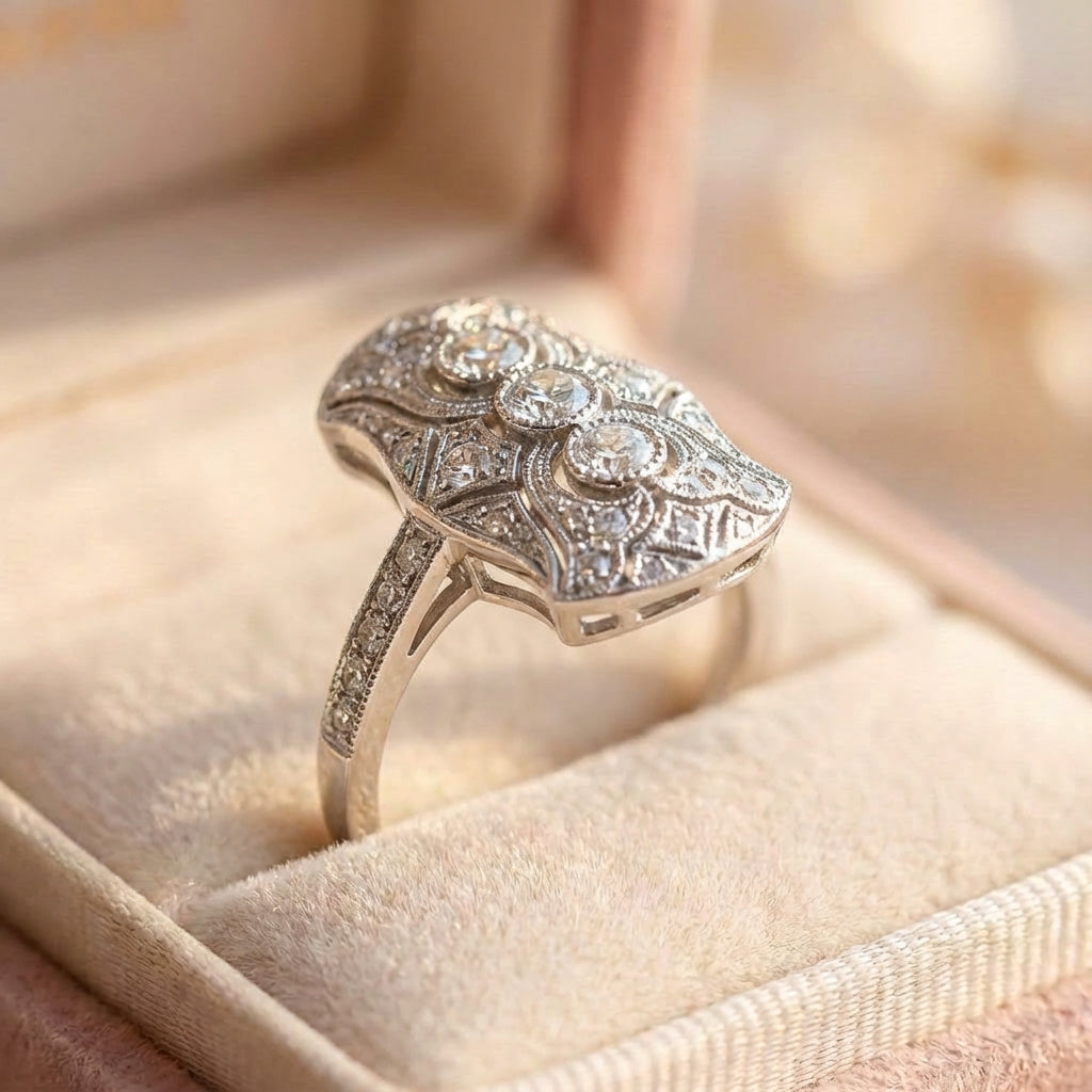 Vintage Brilliant Silver Ring