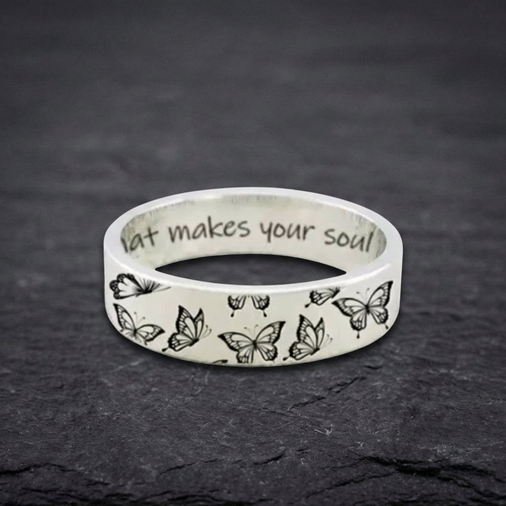 Vintage Butterfly Soul Ring 87772557
