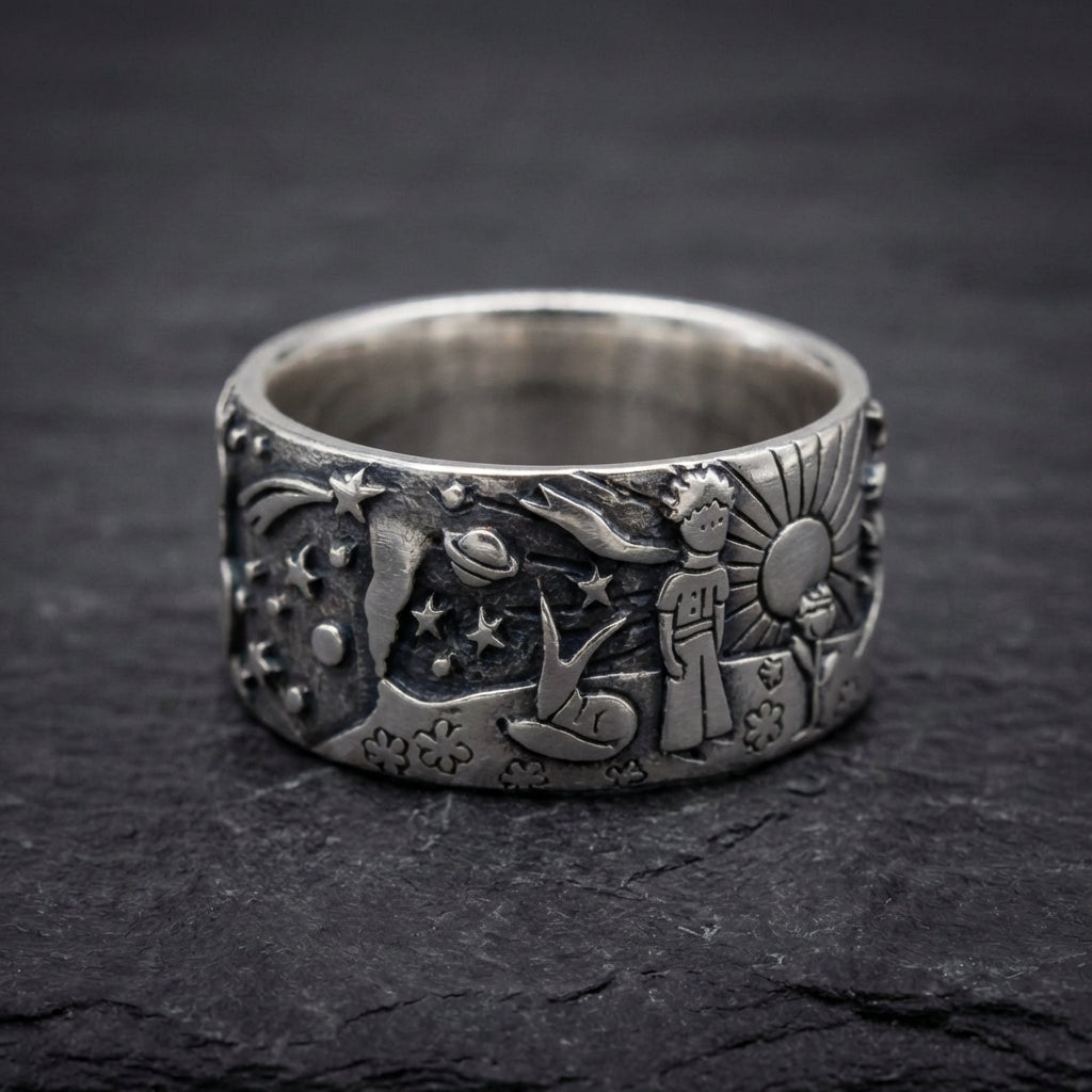Vintage Celestial Carving Ring 31577074