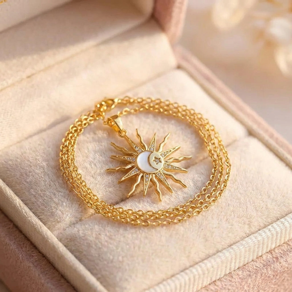 Vintage Celestial Sun Moon