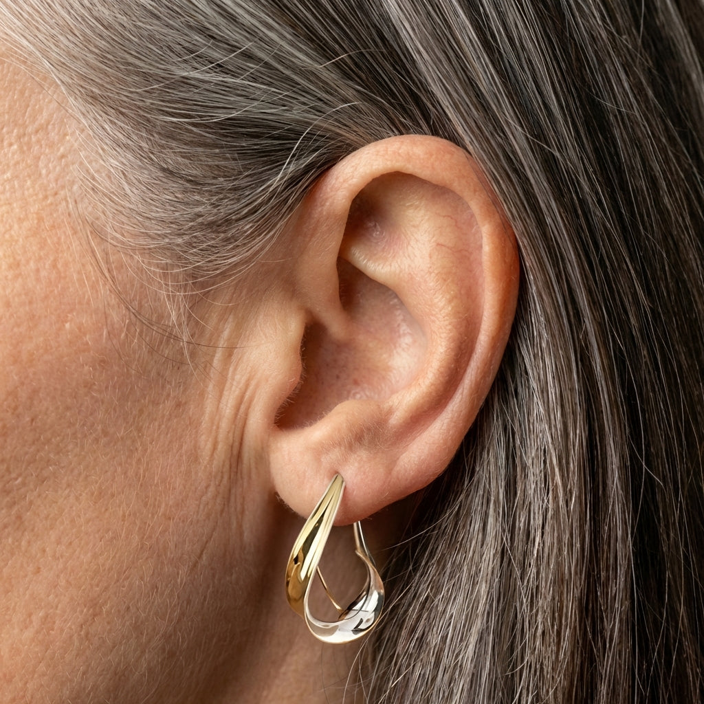 Vintage Dangling Golden Earrings