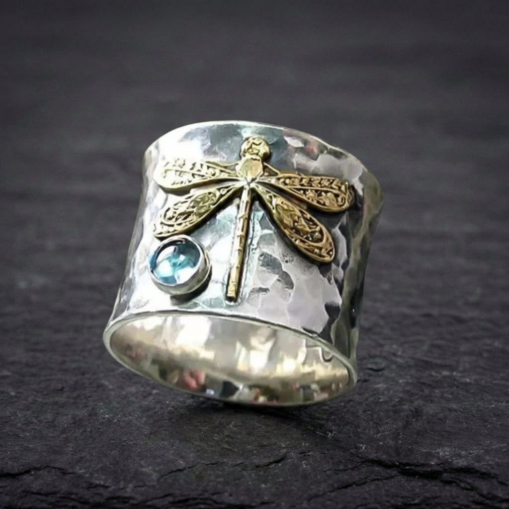 Vintage Dragonfly Topaz Ring 07880127