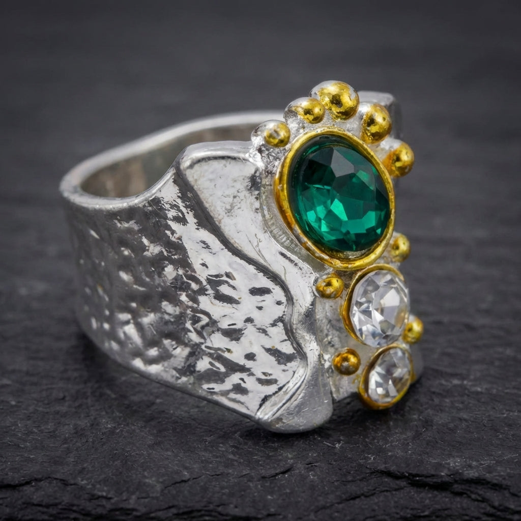 Vintage Emerald Statement Ring 83750573