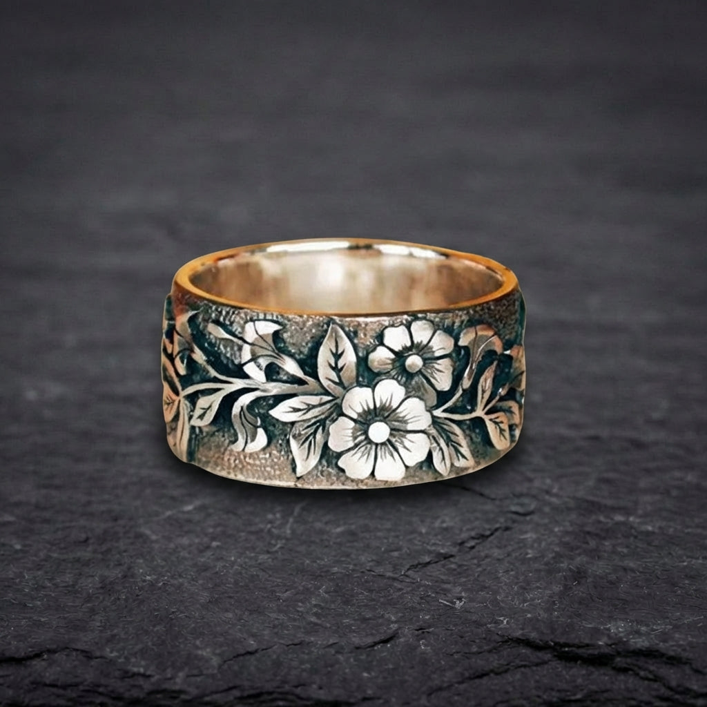 Vintage Floral Band Ring 31778417