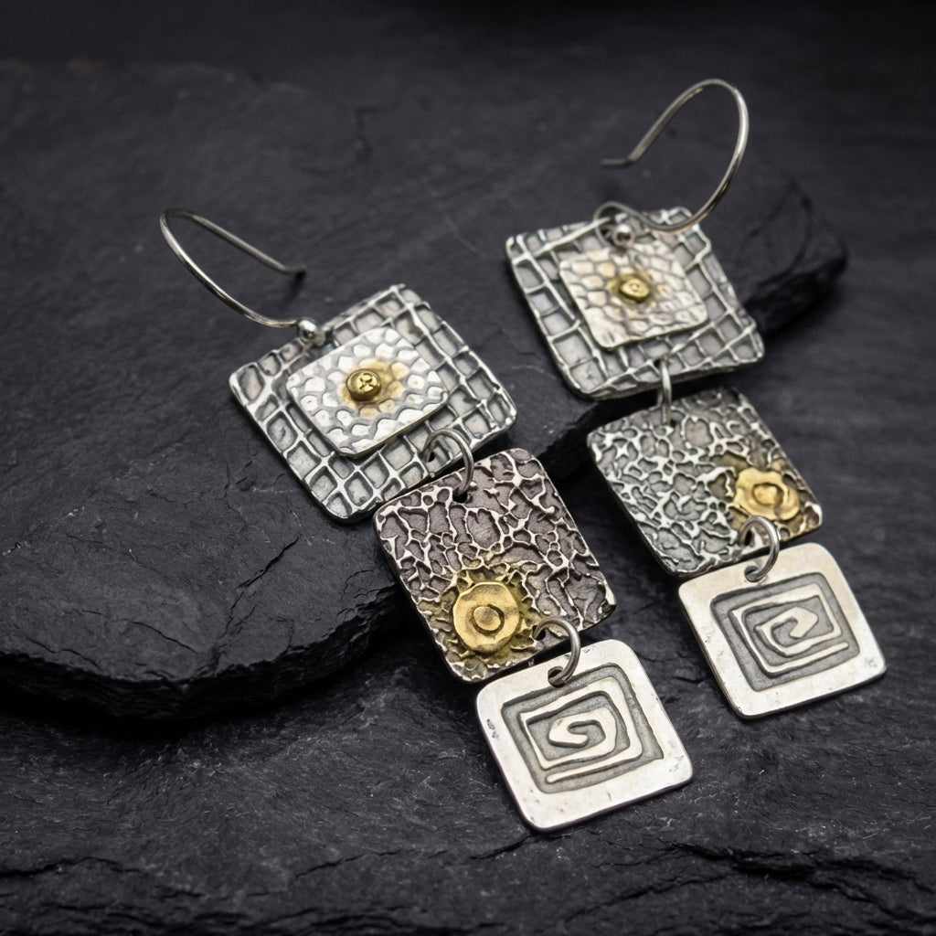 Vintage Geometric Dangle Earrings 20266273