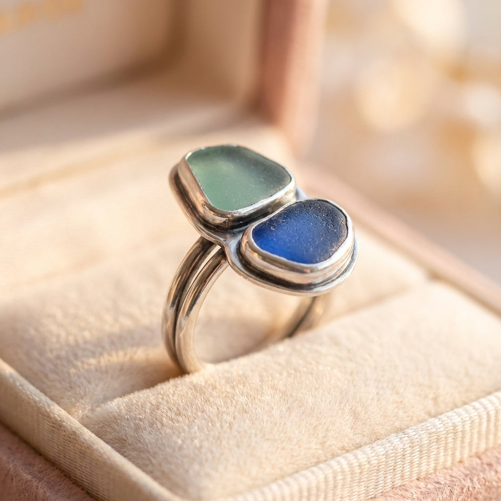 Vintage Geometric Stone Ring