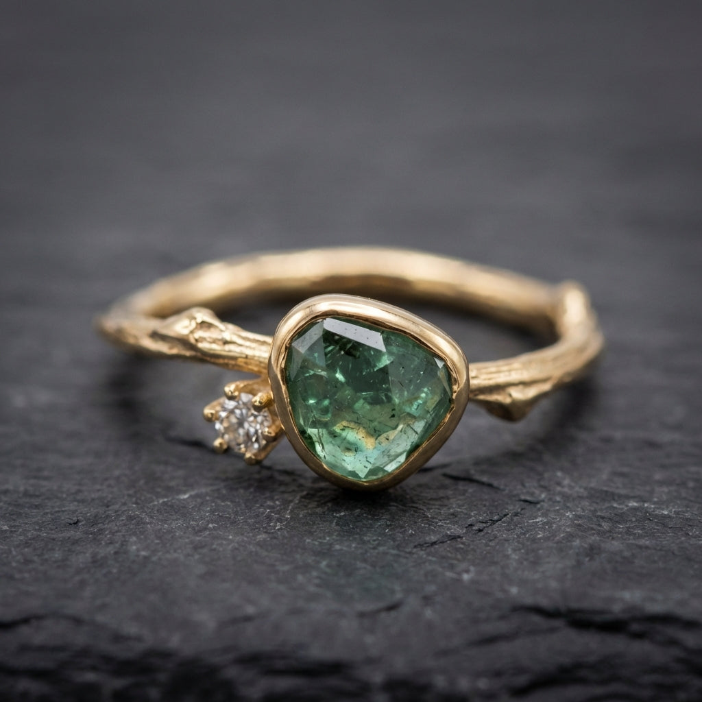 Vintage Gold Blue Stone Ring