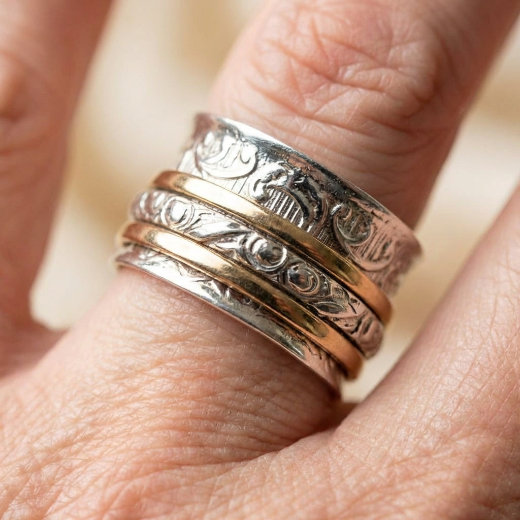 Vintage Gold & Silver Fine Ring