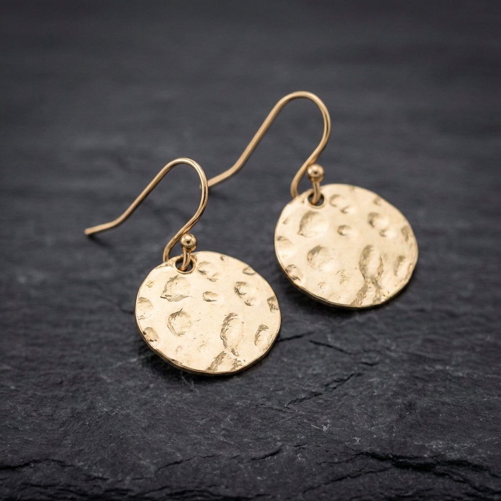 Vintage Gold Wafer Earrings 25371151