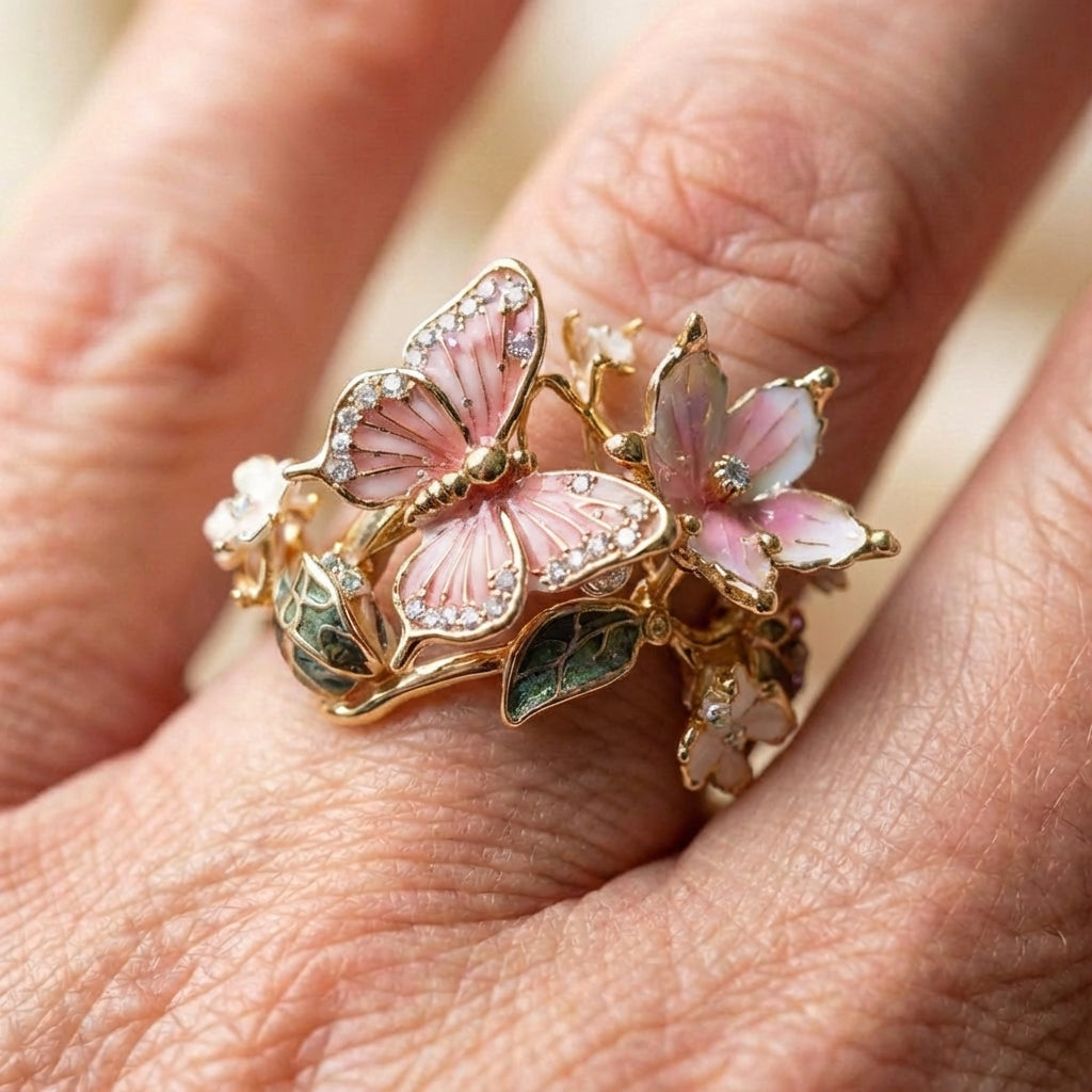 Vintage Golden Prifddinas Floral Ring
