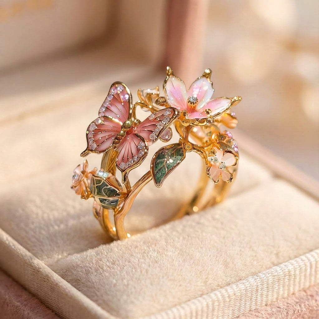 Vintage Golden Prifddinas Floral Ring