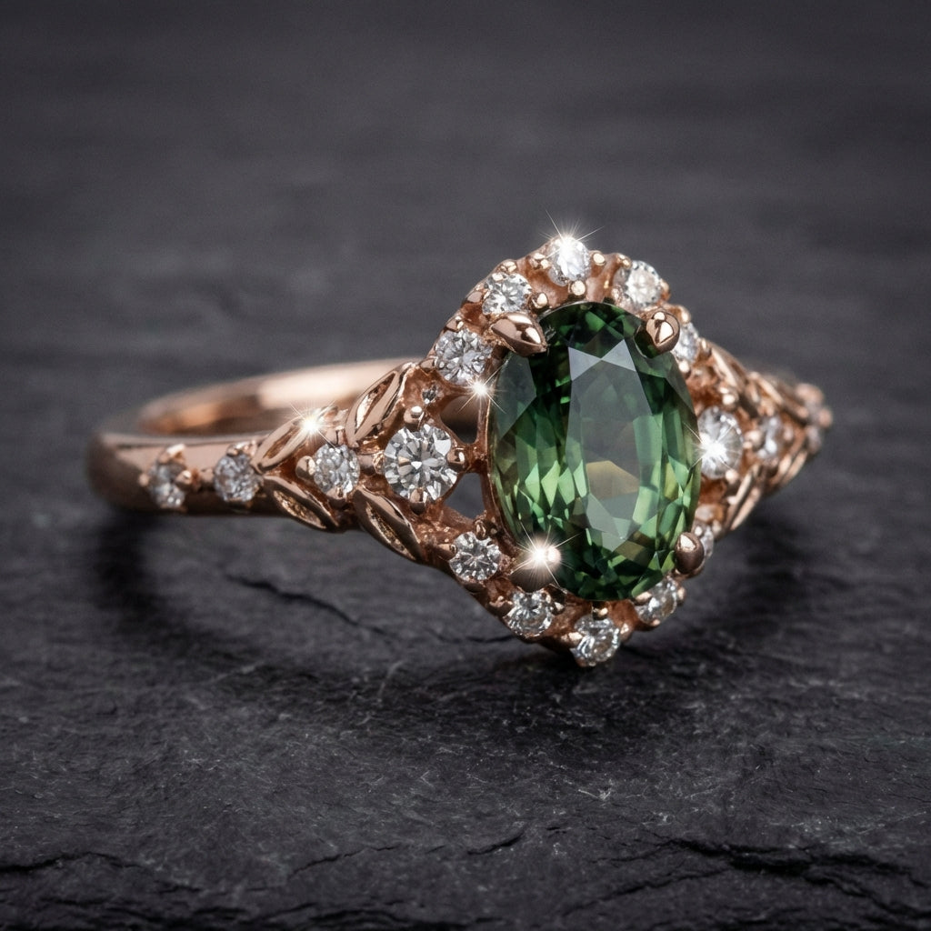 Vintage Green Zircon Ring 32845977