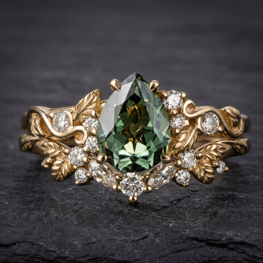 Vintage Green Zircon Ring 50742798